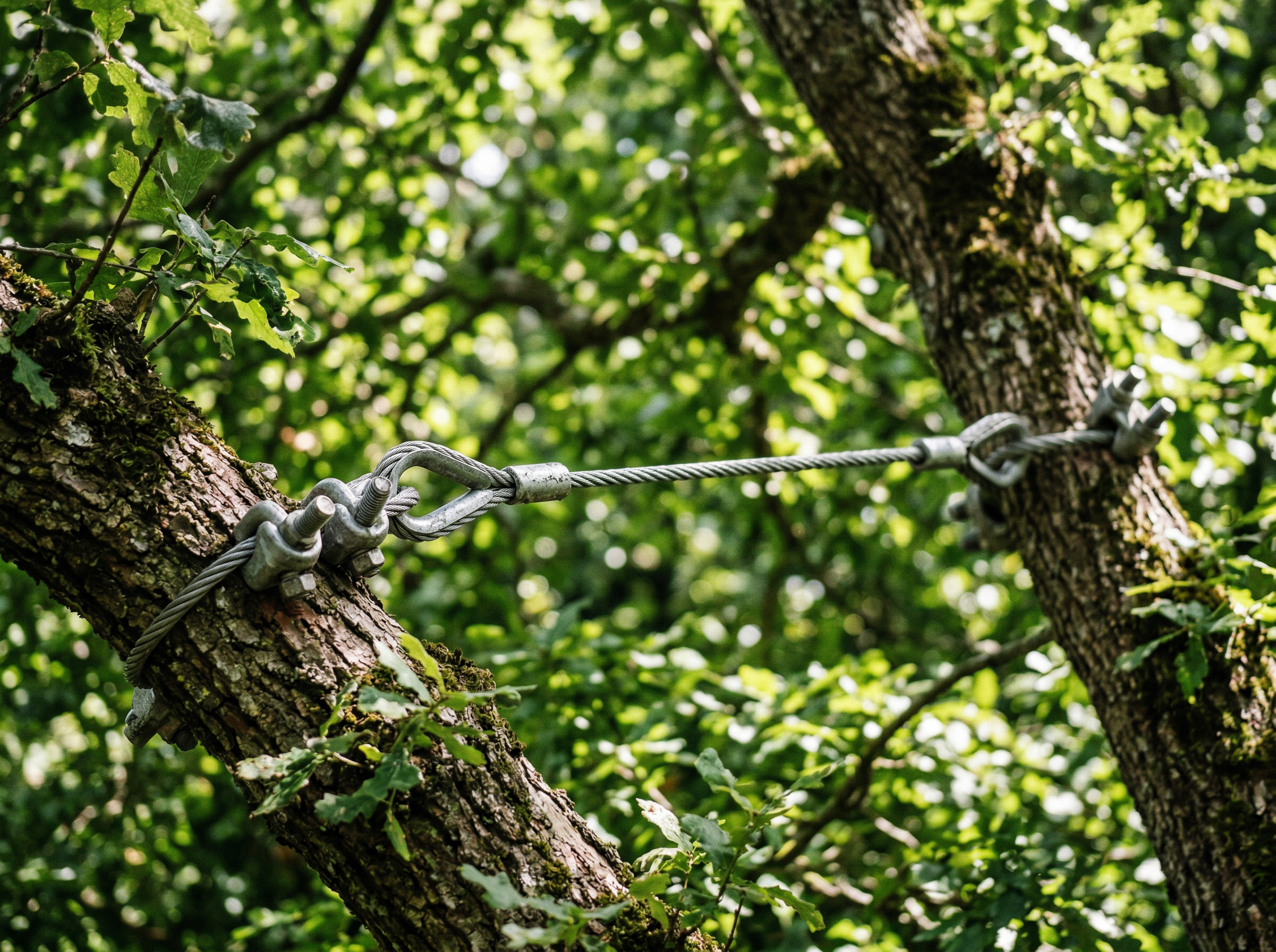 Kroonverankering met staalkabels